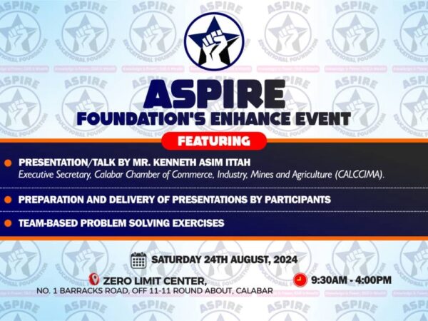 Aspire Educational Foundation Empowers Cross River Youths to develop Entrepreneurial mindset